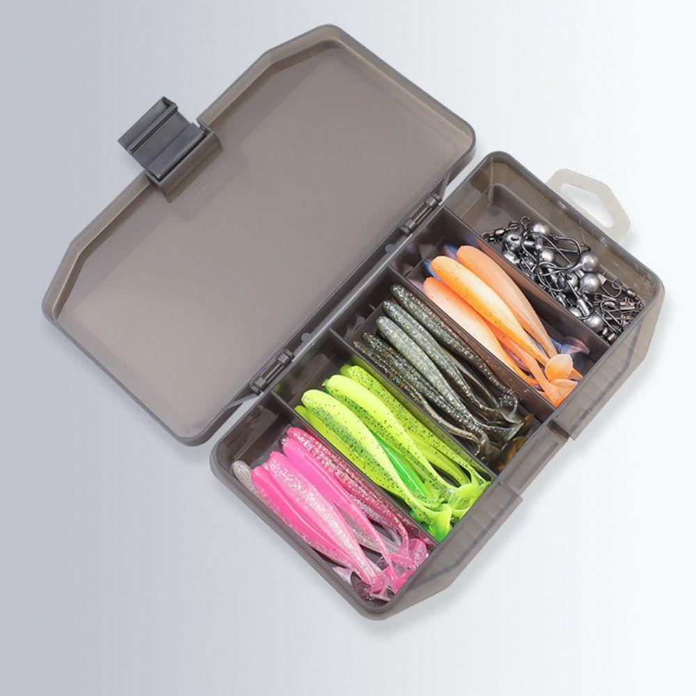 

61 шт свинцовый головной крючок бионический набор наживок для рыбы мягкая рыболовная приманка ящик для хранения с крючком для всех водоемов