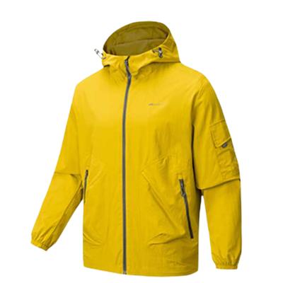 Anta Outdoor Series Solid Color Ultra Loose Hooded Waterproof Jacket Unisex Jackets Butterfly-Yellow 172616604-1