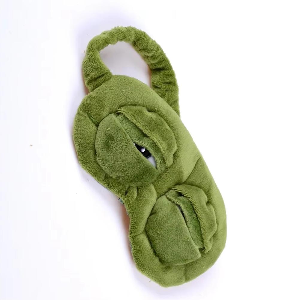 3d Sad Frog Design Sleep Mask Natural Sleep Eyeshade Soft Portable Blindfold Eye Patch For Women Men Travel Snoring Cover
