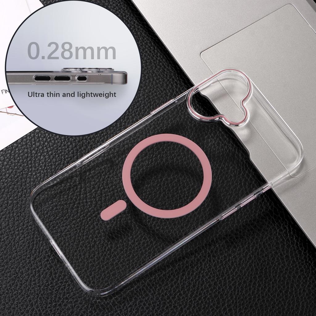 For iPhone 16 Plus Magnetic Case Compatible with MagSafe 1.0mm Ultra Thin PC Back Cover