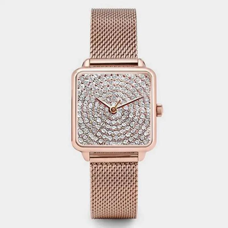 Top Women's Quartz Watches Square Analog Wrist Watches for Woman Simple Ladies Clock Gift reloj de