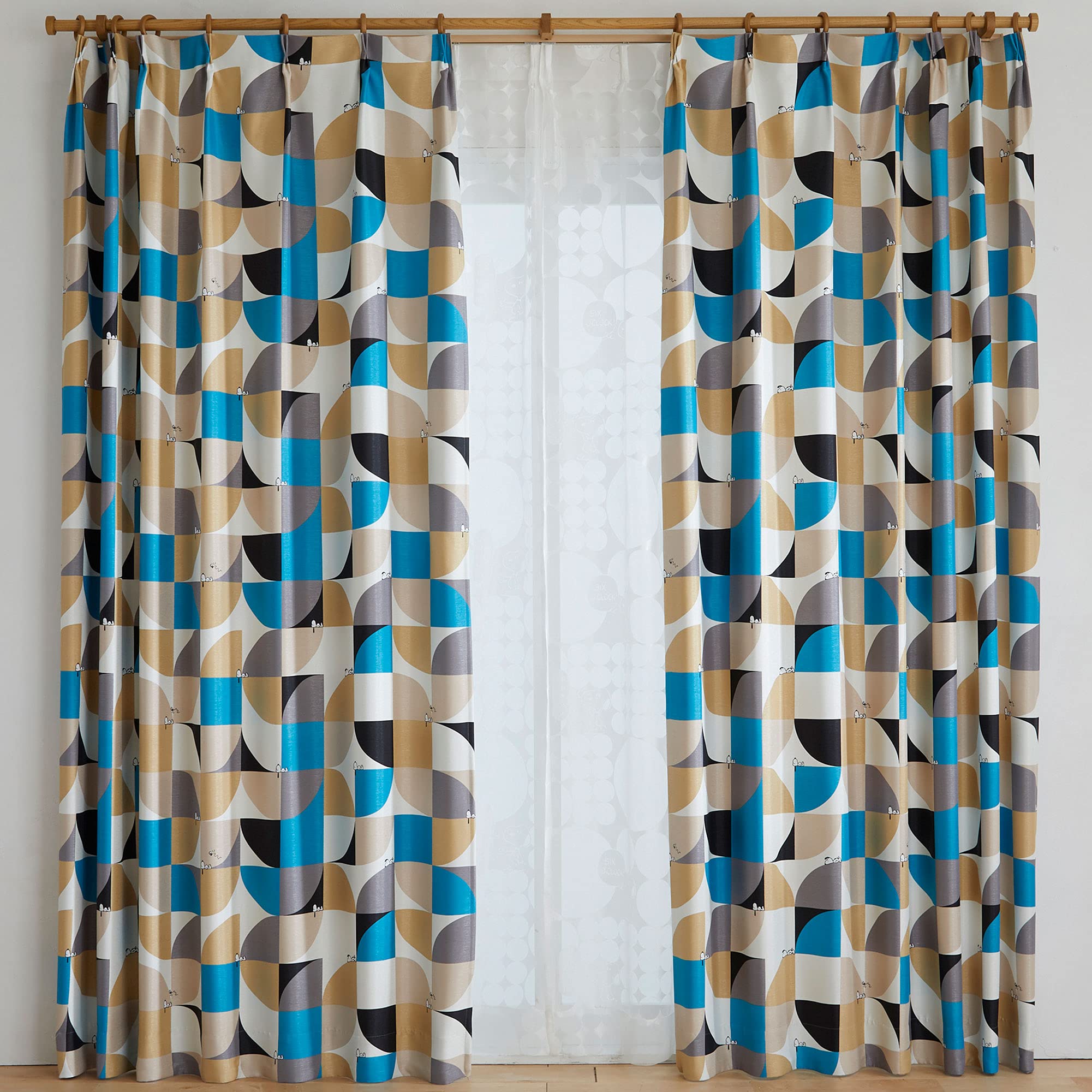 

Suminoe PEANUTS Snoopy Занавеска 1 100 x 178 Трехсекционная Драпировка, Панель, см, B, 323-75484 синий