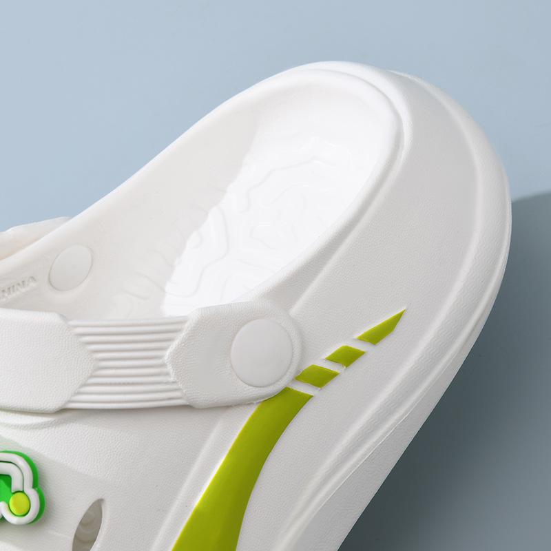 heightened platform hole shoes women wear non-slip slippers EVA beach cute cartoon bag head sandals