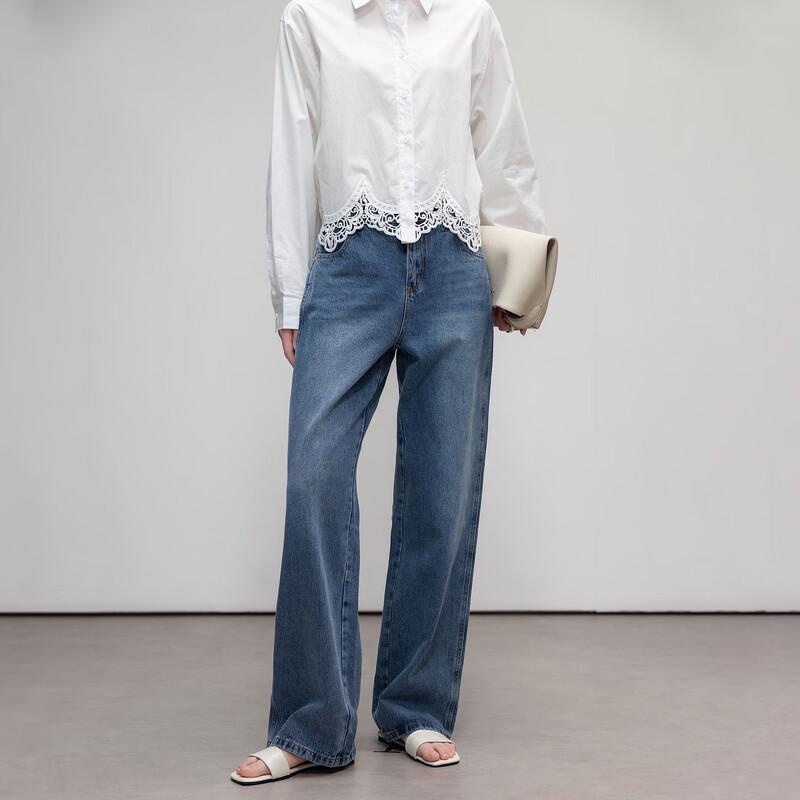 

Demana Women s Street Style Straight Leg Denim Jeans M