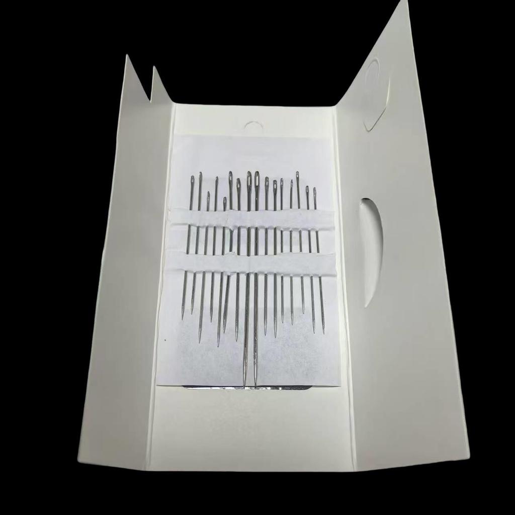 16-Piece Gold Tail Embroidery Needles Set: Large Eye Needles for Cross Stitch & DIY Sewing Projects