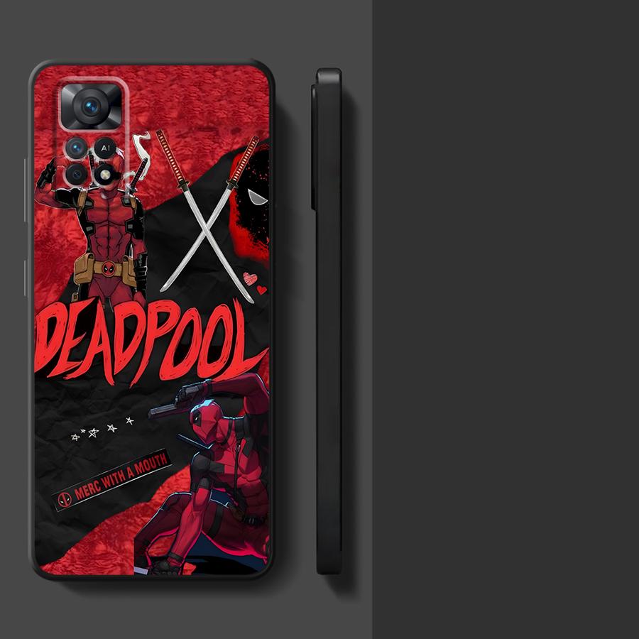 Marvel Cooles Deadpool Case für Xiaomi Redmi Note 11s 12s 12 Pro 13 Pro Plus 9 14 10 11 10S 9S 7 8 Funda Handyhülle