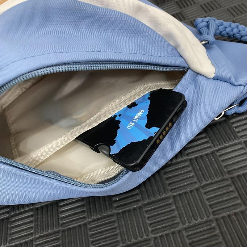 Chest Bag Men Women's Crossbody Bag Waist Bag Student Embroidered Satchel