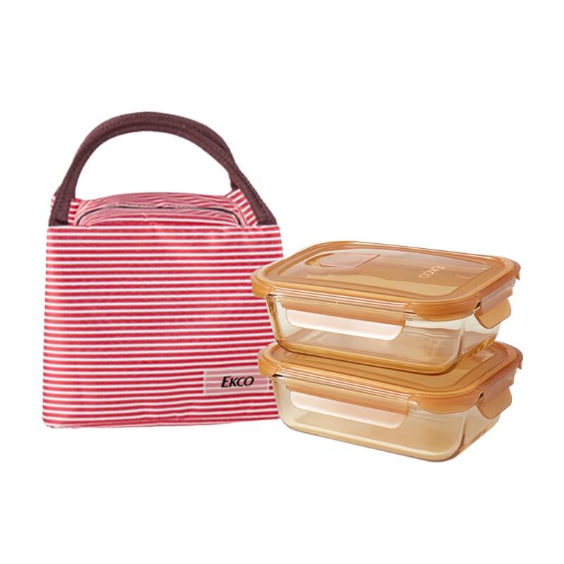 Corning VISIONS Amber Glass Food Storage Container Set (640ml, 2-Piece)