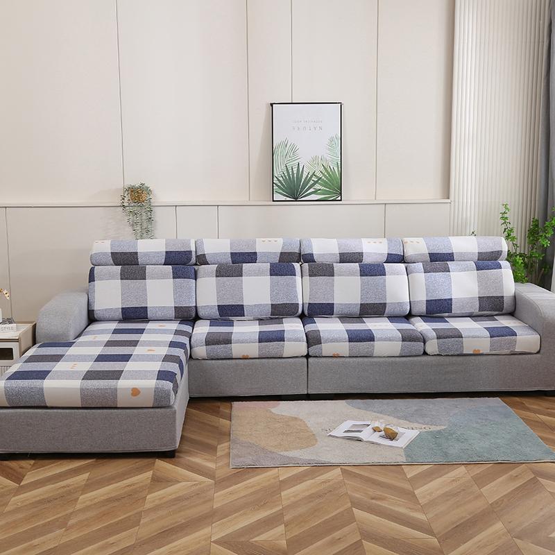 Floral Printed Sofa Seat Cushion Cover Furniture Protector Stretch Sofa Covers For Living Room Kids Pets Anti-Dust Removable