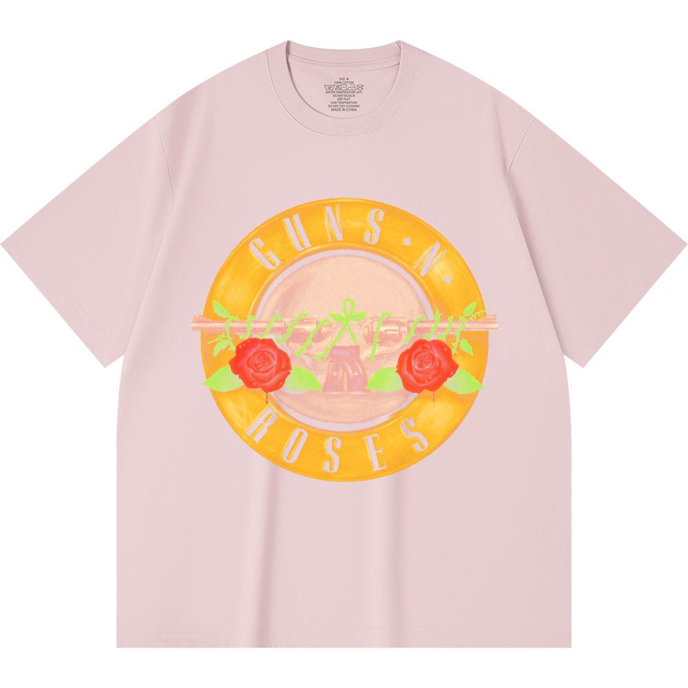 Camiseta de Algodón Pesado 100% 230 Gsm Camiseta de Algodón Pesado Unisex con Estampado de Banda de Rock Música Popular