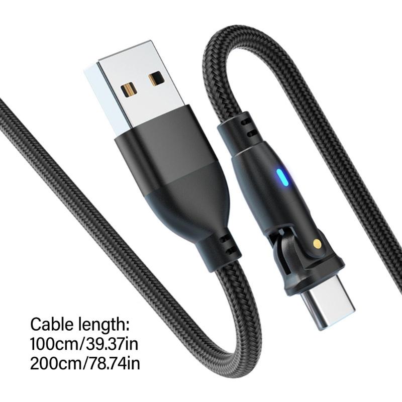 Nylon Braided Quick Charging USB to Type C Charging Data Cable with Fast Speed Transfer for Gaming Devices