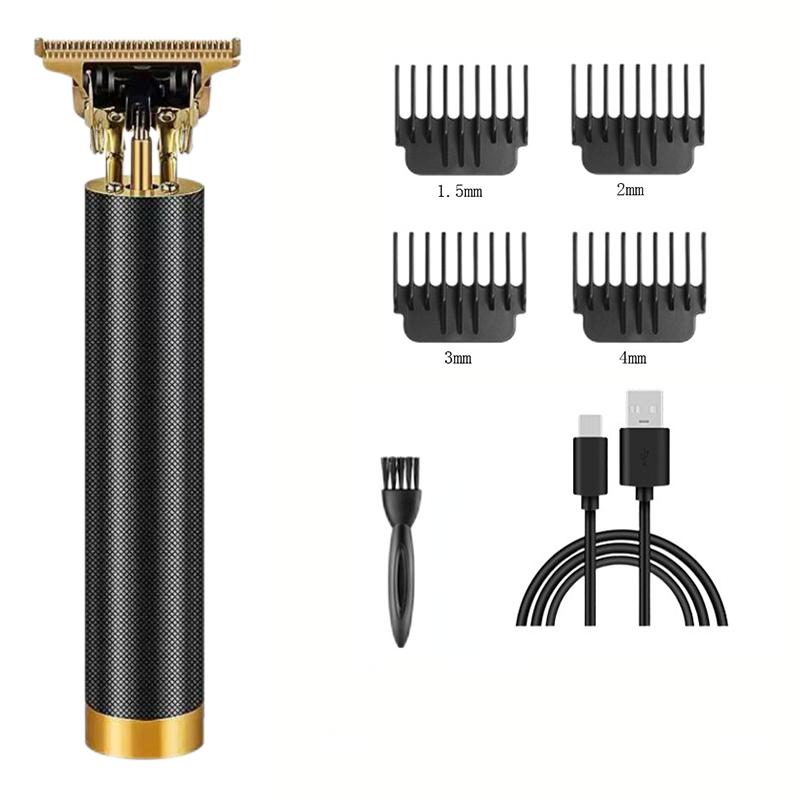 

Цельнометаллическая винтажная машинка T9, женская машинка для стрижки волос, парикмахерская, профессиональная машинка для стрижки, 0 мм, триммер для носа и ушей, отделка для мужчин уплотнение коричневого