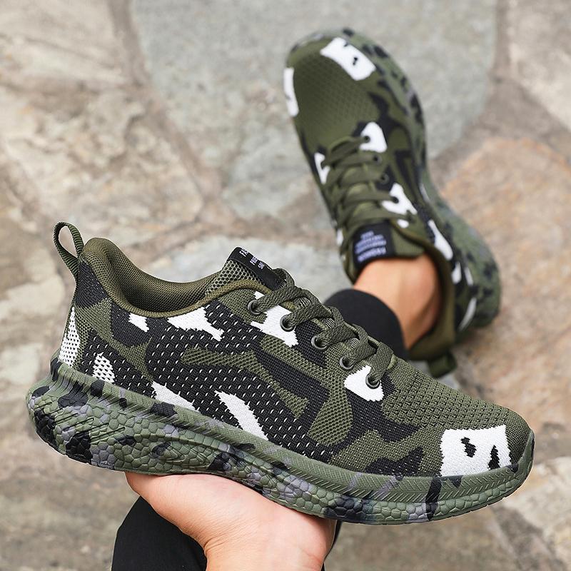 Camouflage Men'S Sneakers Lightweight Cool Camo Look Breathable Running Shoe Summer Non Slip Comfort Gym Workouts Training Shoes