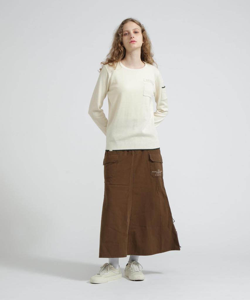 AVIREX FATIGUE KNIT TOP Ladies S 033 Off White 783-5240605