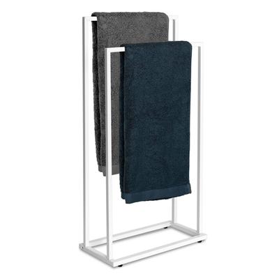 2-Tier White Goose Towel Rack Hanger
