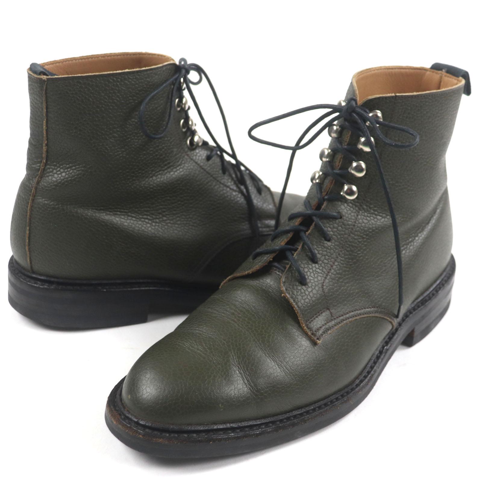 CROCKETT&JONES TOMORROWLAND Ankle boots BOWFELL Olive green leather mens 7 6135 Used