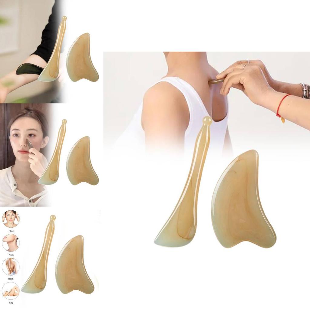 Premium Natural Resin Gua Sha Board For Facial And Neck Massage With Thick Design