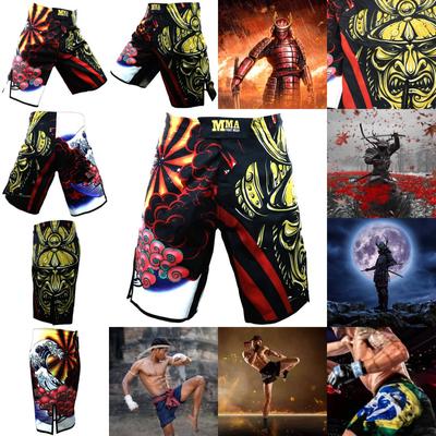 MMA Shorts Muay Thai Samurai Kickboxing Japanese Fighting Sports Training Fitness Gym
