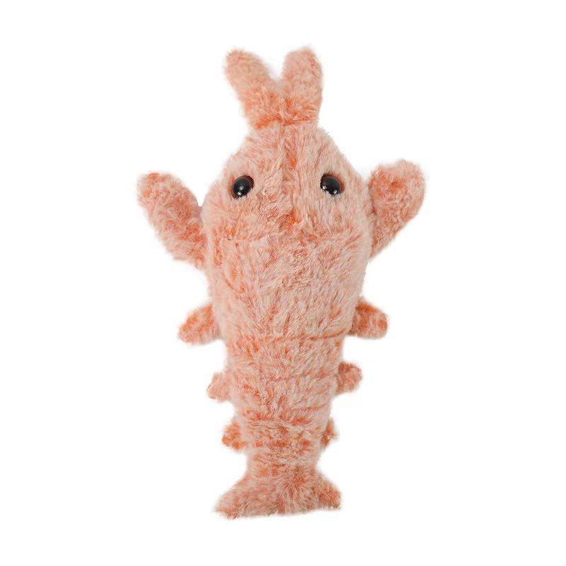 USB-Charging Jumping Shrimp Cat Teaser Toy – Electric Plush Lobster