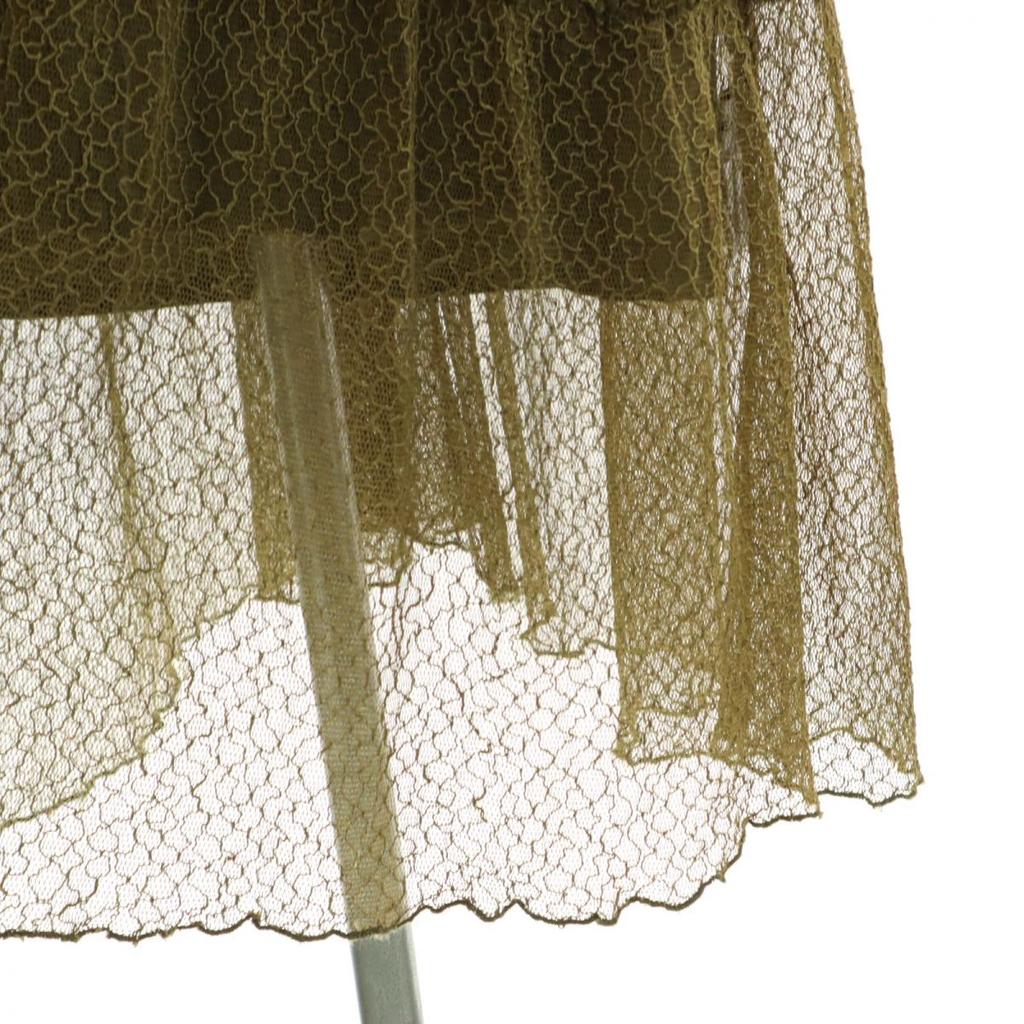 AMERI UNDRESSED Long Sleeve Race Long Dress Green System With Inner Women Used