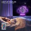 Truck 3D Illusion Lamp Car Vehicle Room Table Decor Night Light with Greeting Card,16 Colors Remote Bedroom Decorations Toys Gifts Ideas for Fathers