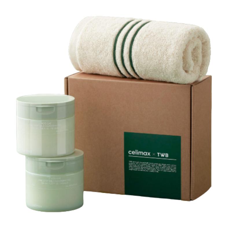 celimax JI WOO GAE One-Step Mild Cleansing Pad 60 Sheets x 2 Set + TWB Towel Deep Cleansing & Exfoliating Care