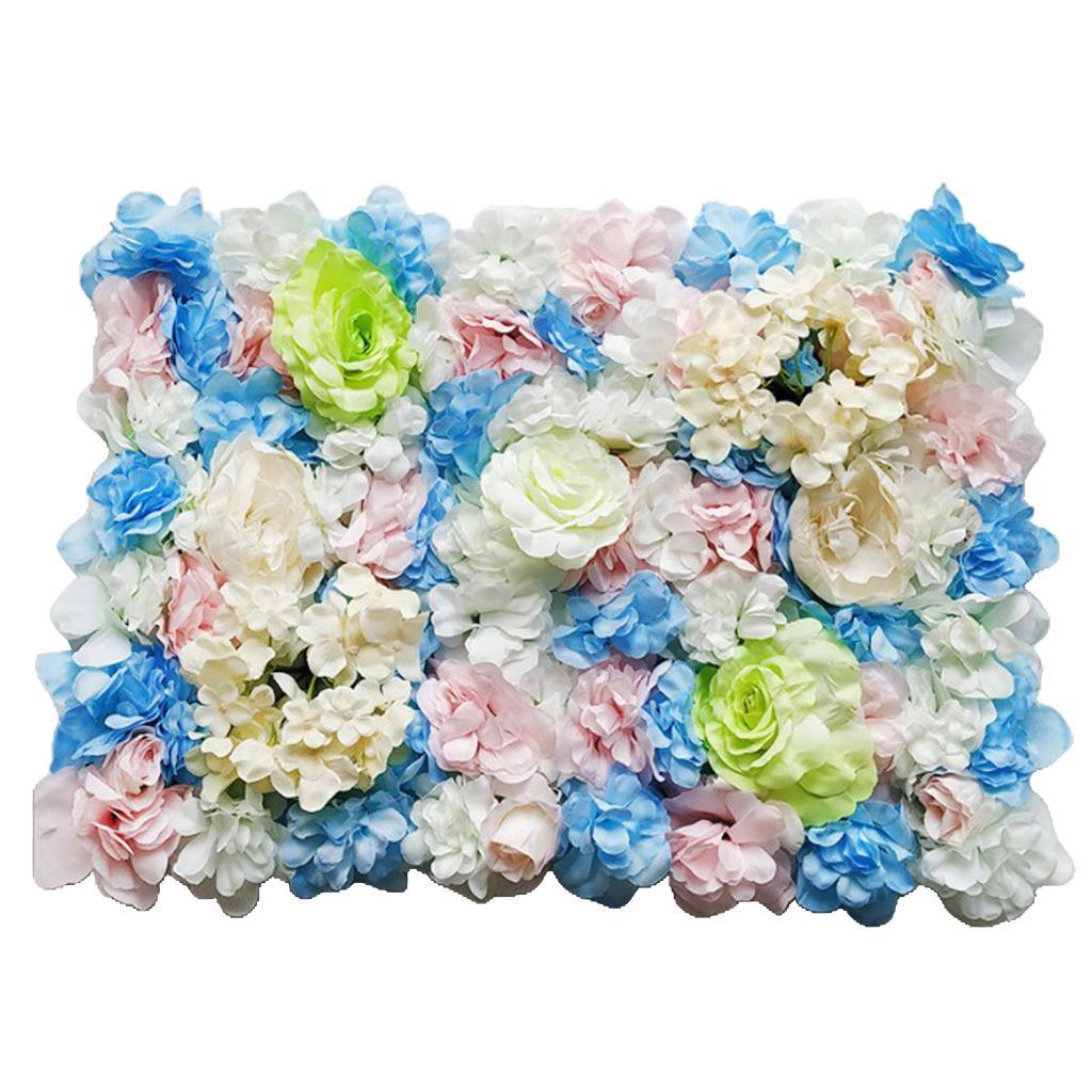 Artificial Silk Rose Flower Wall Christmas Fake Flower Panel for Wedding Party