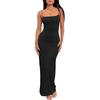 Solid Color Sleeveless Camisole Dress Pure Color Sleeveless Hip Spaghetti Straps Dress
