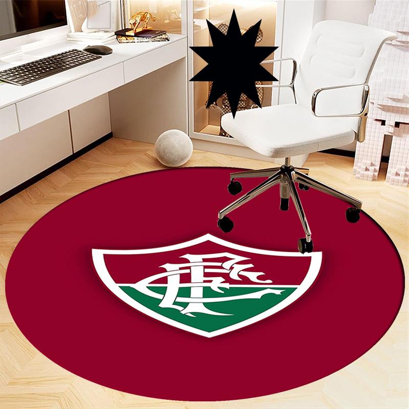 Fluminense FC Printed Round Rug Carpet Chair Rug Area Rug Entryway Doormats,for Office Chair Living Room Bedroom Kitchen Room.