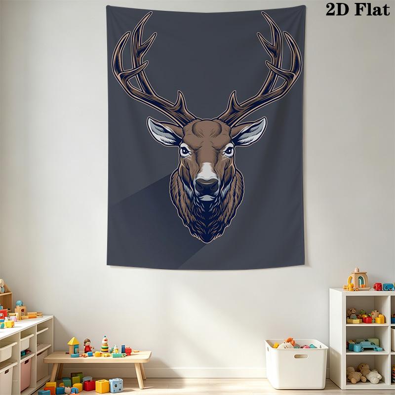 Deer Head Pattern Home Decor Tapestry, Wall Hanging, Decorative RV Wall Cloth.MGT0918391