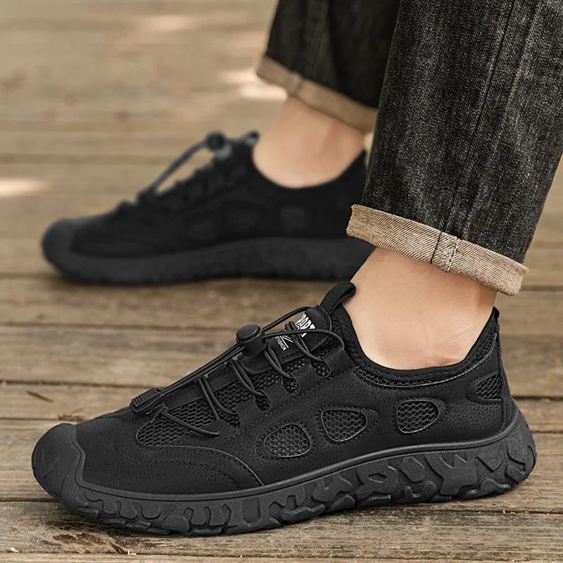 Scarpe Sportive Casual da Uomo Nuova Moda Suola Spessa Leggere Traspiranti Scarpe da Uomo Taglie Grandi Scarponcini da Trekking Uomo