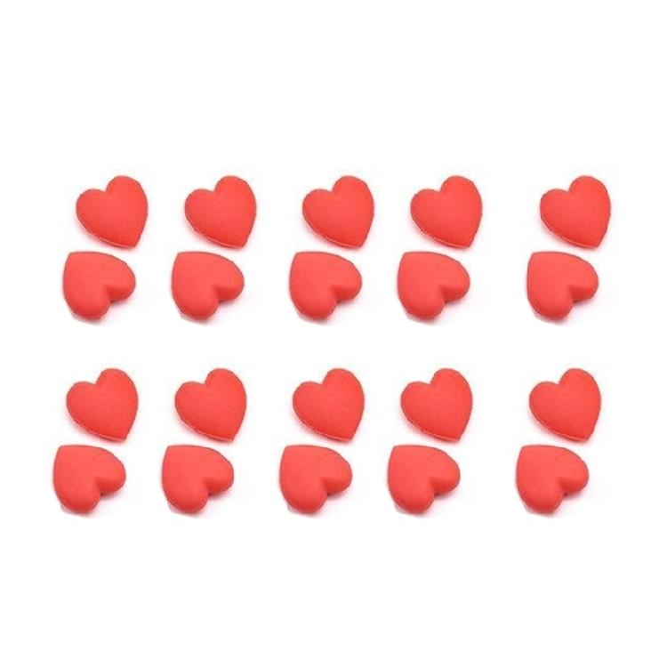 10 Pairs Fashionable Heart Shaped Glasses Grips AntiSlip Silicone Covers Assorted Colors Accessory for Daily Use