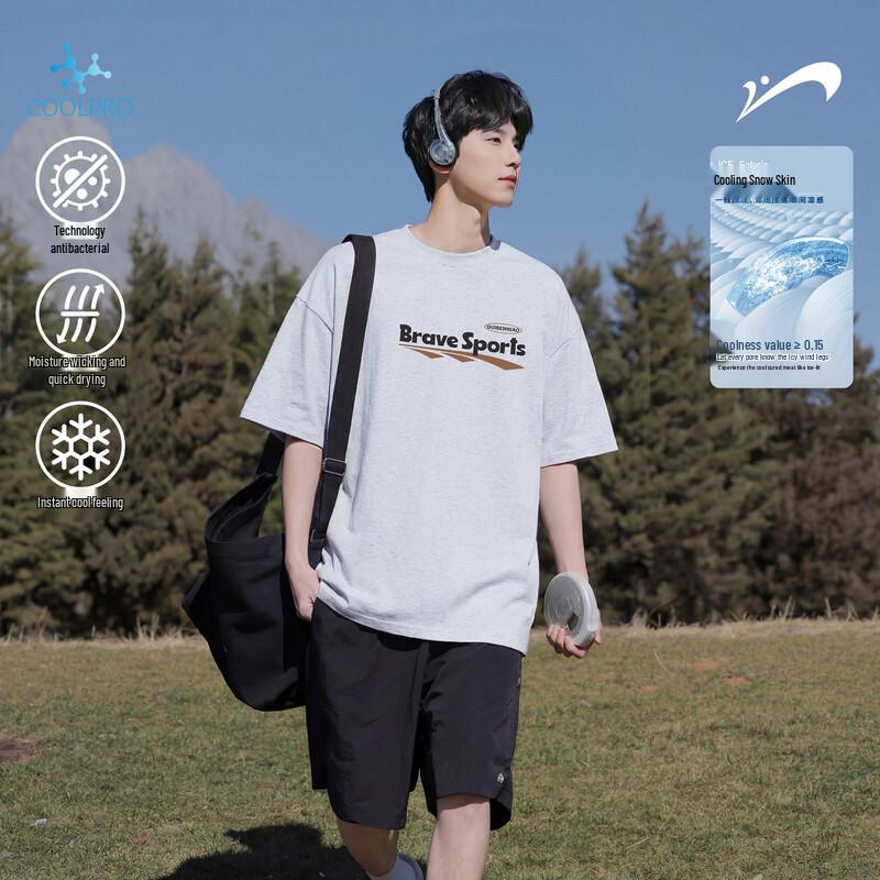 

Guirenniao Men s Loose Fit Breathable Short Sleeve T-shirt S
