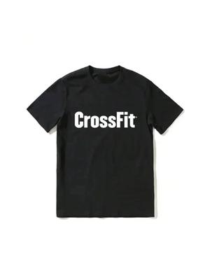 2025 Crossfit Letter Cotton Printed Short Sleeve High Quality Fashion Deluxe Edition Comfortable And Breathable