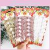 Lovely Mini Christmas Bows Set Featuring 12 Charming Pink Gold And White Fabric Accents For Decorations
