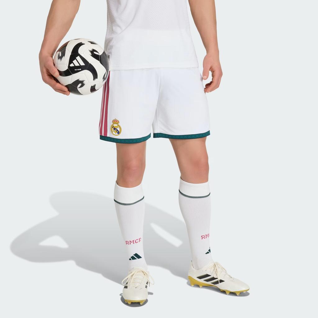 Adidas Real Madrid 26/27 Season Home Player Version Quick-Dry Stripe Football Shorts Men shorts JZ7208