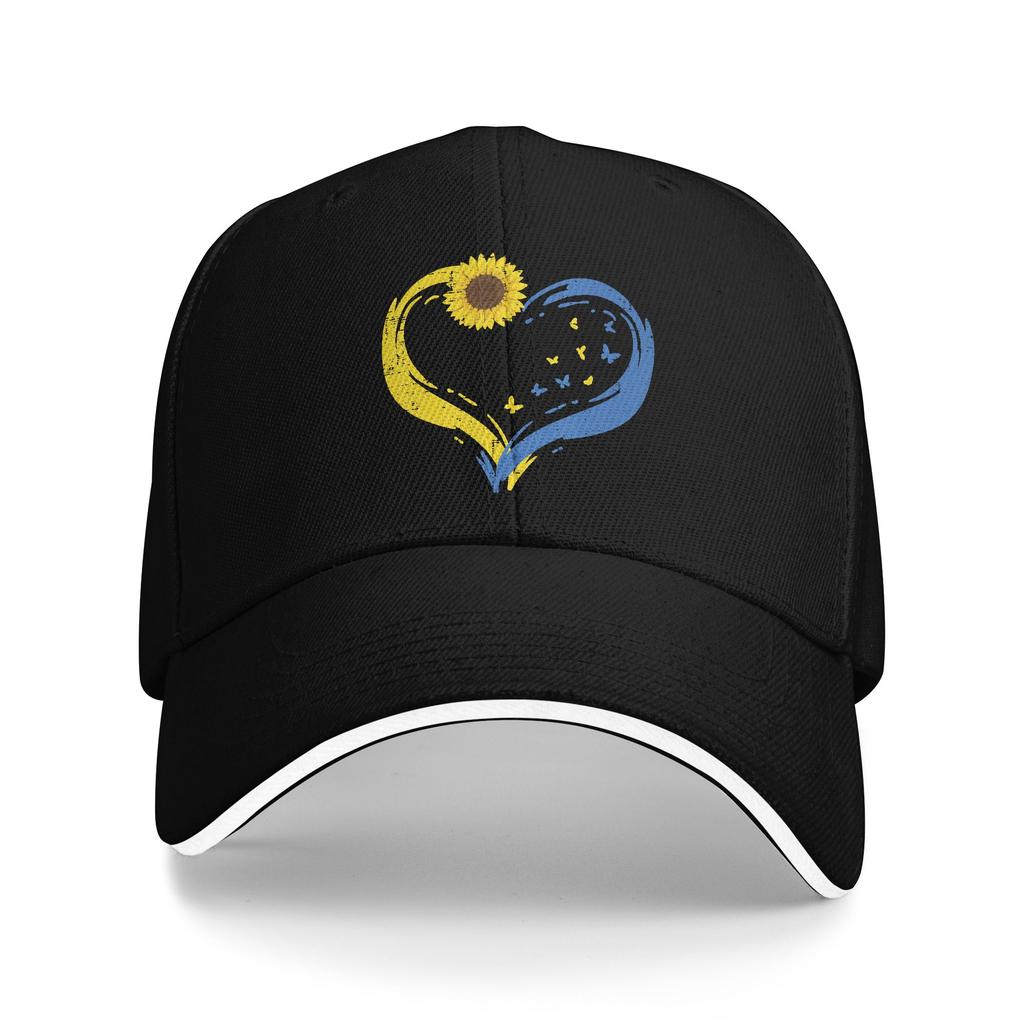 Unisex Ukraine Heart Sunflower Butterfly Ukrainian Outdoor Hat Trucker Cap New Baseball Cap Sports Hats