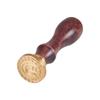 1pc DIY Letter Scrapbook Brass Wax Seal Stamps and Wood Handle Peace Letter Pattern Flat Round Light Gold Letter.G 89x25.5mm