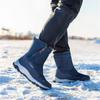 Shoes for Men Large Size Winter Men Boots Fashion Warm Plush Ankle Boots Sweat Wicking High-Top Warm Snow Boots Outdoor Sneakers