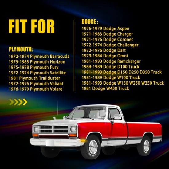 Amber/White/Red LED Side Lights Marker For Challenger Dodge Plymouth 1971-1993