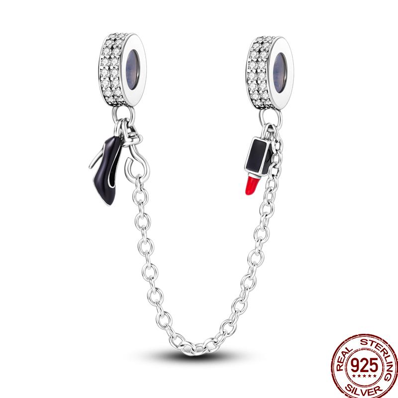 Copper Shiny Zircon Chain Series Beaded Beads Suitable For Pan Original Bracelet Diy Jewelry Gift