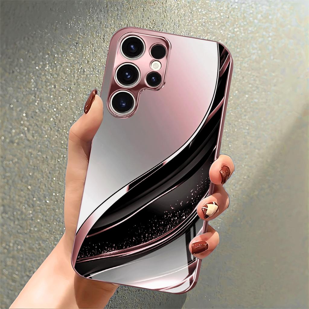 Modny zestaw dla par Wykwintne Etui na Telefon Szklane Etui na Telefon dla Samsung Galaxy S26 S25 S24 S23 S22 S21 FE,Ultra,Plus Odporne na Upadki