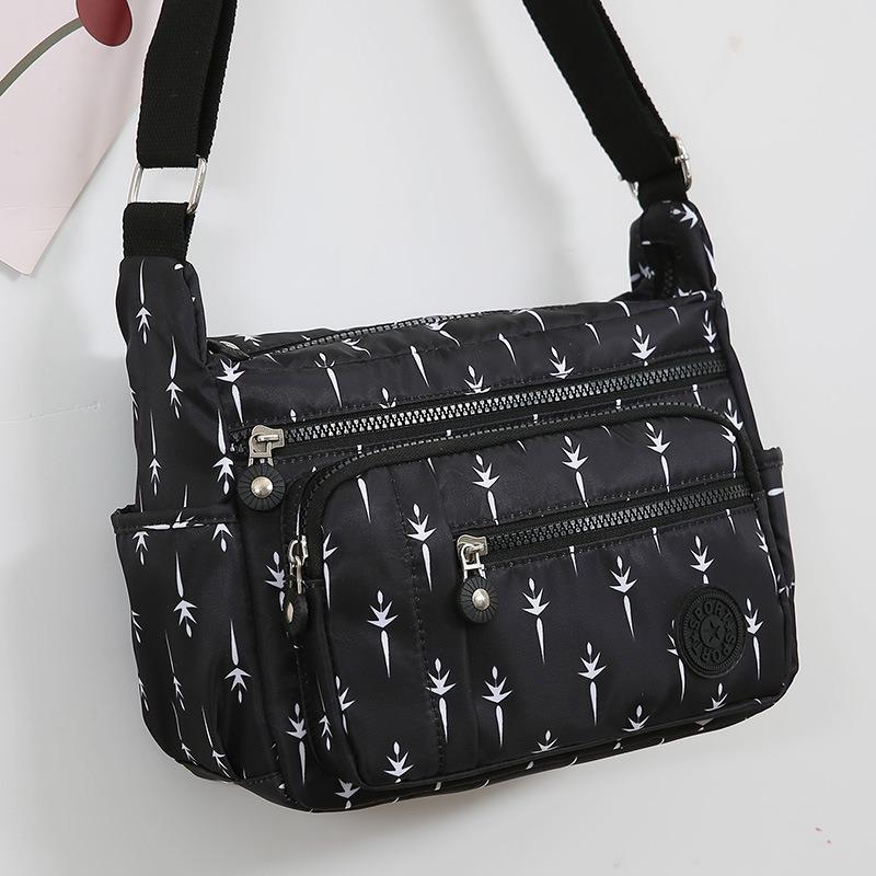 

Новая винтажная модная сумка кроссбоди с принтом, многослойная, большой вместимости, сумка для мамы среднего возраста, женская сумка из ткани Оксфорд