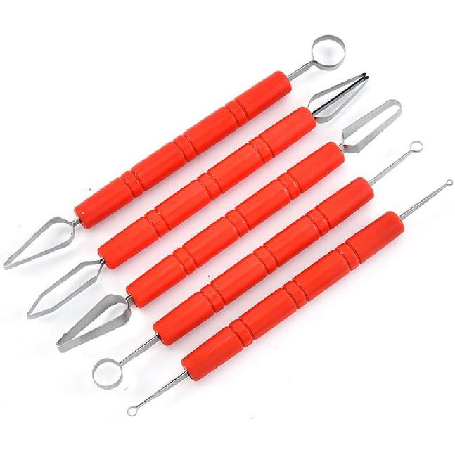 5 Pieces Fruit Carving Tool Fruit Sculpting Tool Stainless Steel Clay Sculpting Tool Pottery Sculpting Tool Clay Carving Tool Pottery Carving Tool