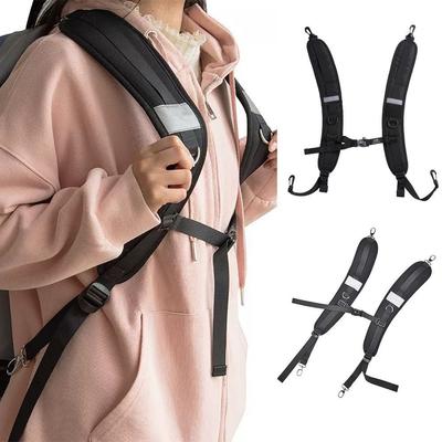 Neue Schwarze Rucksackgurte Oxford-Stoff Stoßdämpfung Ersatzgurt Taschen Schultergurt Klettern Wandern