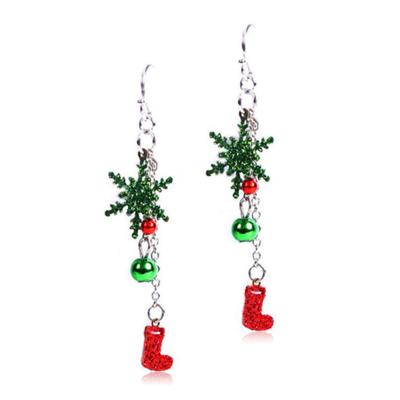1 Pair Earrings Christmas Themed Stylish Reusable Ear Drop Anniversary Shopping Decorative Jewelry Festival Birthday Gift