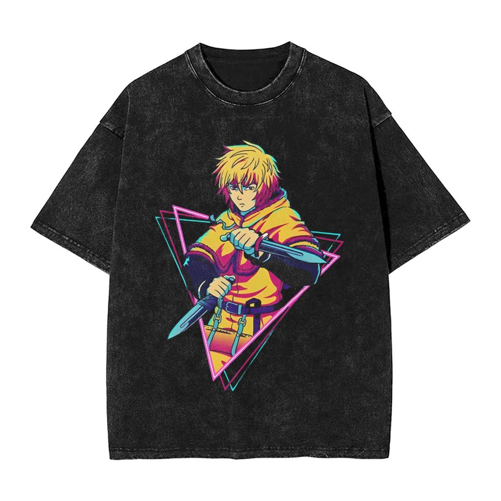 Vintage Veland Legend washed printed new men's T-shirt a fashionable men's graphic T-shirt