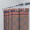 Vibrant Bohemian Shower Curtain With Geometric Patterns For Bathroom Decor Purple Pink Blue Yellow Orange Floral Design Bath Rug