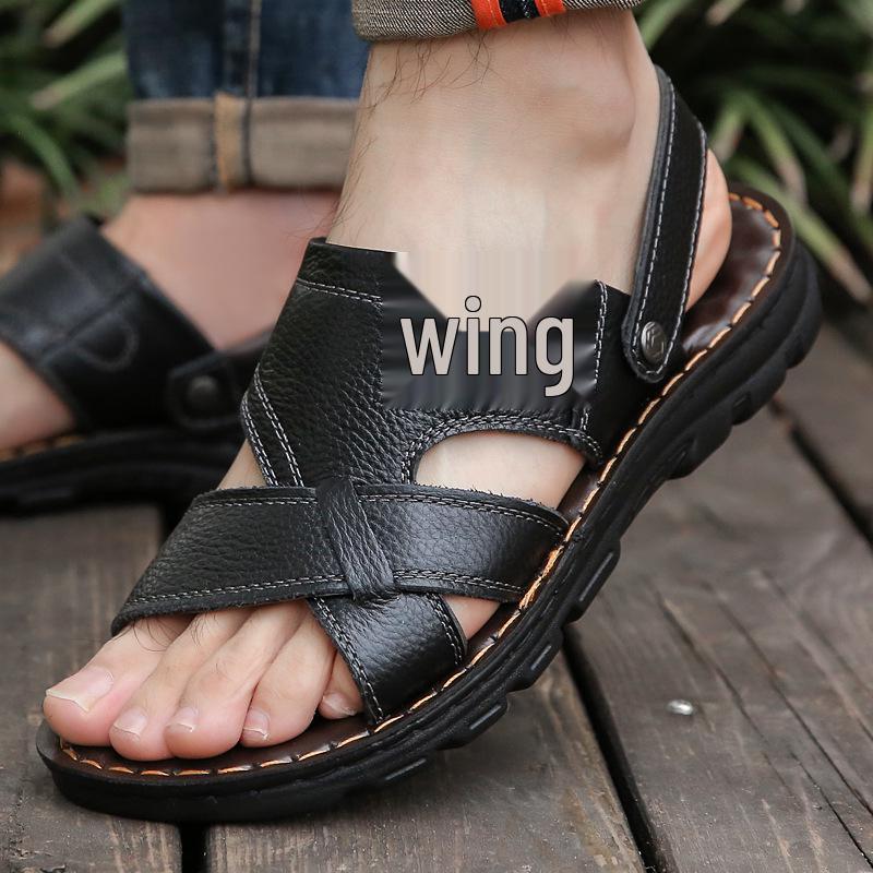 

Мужские нескользящие водонепроницаемые сандалии для вождения и пляжа 2025 года - Универсальная летняя обувь-трансформер для улицы и пожилых людей 42