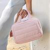 Lightweight Wide-Opening Handheld Makeup Bag – Stylish and Puffy Cosmetic Storage